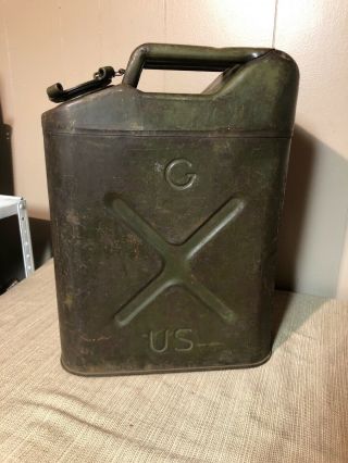 Vintage Jerry Gas Can Radio Steel 11 - 52,  Us Army Korean War