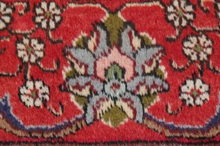 VINTAGE Geometric Persian Oriental Area Rug 10 ' x13 ' Hand - Knotted RED Wool Carpet 12