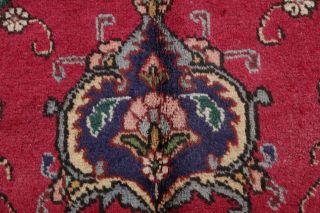 VINTAGE Geometric Persian Oriental Area Rug 10 ' x13 ' Hand - Knotted RED Wool Carpet 9