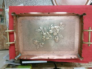 Antique Arts And Crafts Copper Tray.  Vgc 2
