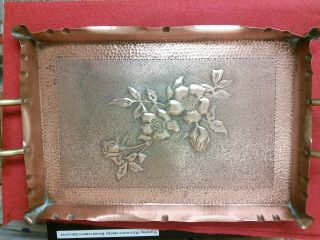 Antique Arts And Crafts Copper Tray.  Vgc 3