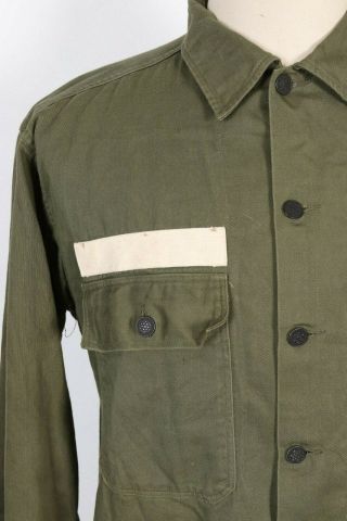 Vintage US ARMY 13 Star Button Fatigue Uniform Shirt Jacket USA Mens Large 4