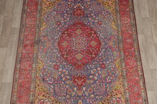 Persian Vintage Floral Wool Area Rug Handmade Oriental 7 x 10 Medallion Carpet 5