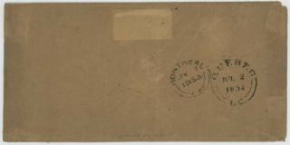 Mr Fancy Cancel STAMPLESS COVER SAUT DE STE MARIE Mich CDS TO QUEBEC PAID 10 /20 2
