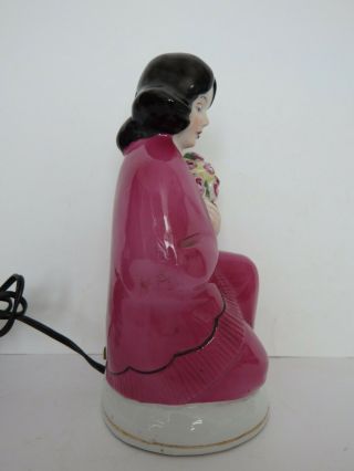 German Art Deco Lady Girl Figurine Porcelain Perfume Lamp,  Half Doll rel. 5