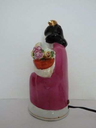 German Art Deco Lady Girl Figurine Porcelain Perfume Lamp,  Half Doll rel. 7