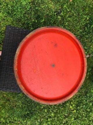Antique Primitive KEROSENE OIL Painted Bucket Firkin IMPERVIOUS Oil Can KEENE,  NH 11