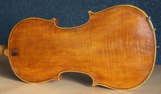 Old Violin 4/4 Geige Viola Cello Fiddle Stamped Outside And Inside