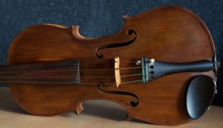 old violin 4/4 geige viola cello fiddle stamped outside and inside 3