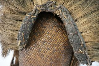 Philippines Luzon Ifugao Tribe Hunting Farm Basket Rattan Inabnutan Backpack Vtg 3