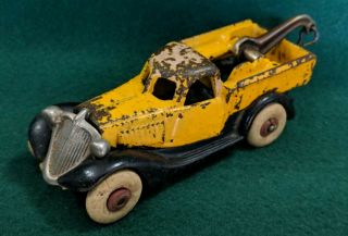Vintage Hubley Or Arcade Cast Iron Terraplane Tow Truck/Wrecker - WRT 1930 ' s 3