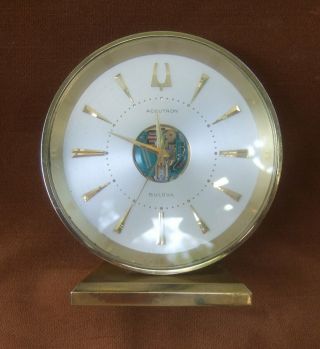 Vintage Bulova Accutron Spaceview Desk Clock