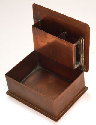 Antique ALBERT BERRY Seattle Hammered Copper Cigar Box Arts & Crafts 5