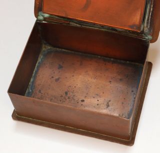 Antique ALBERT BERRY Seattle Hammered Copper Cigar Box Arts & Crafts 6