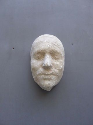 Antique Vintage Plaster Death Mask Of An Unknown Male Macabre