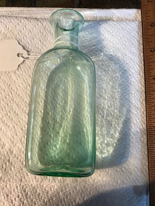 18th Century Rev War Hand Blown Glass Open Pontil 4 3/4 Medical Bottle Early