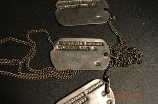 3 KOREAN WAR DOG TAGS RA31425277 T49 MILITARY FRANCIS PETRIVELLI 3