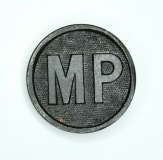 Rare / Authentic Wwi Military Police Mp Collar Disk - Us Army