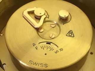 Vintage 1950’s SWISS 8 Day Calendar AMARYLLIS Desk Clock 7 Jewels “EXCELLENT” 4