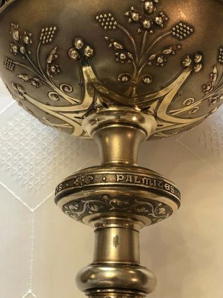 Antique 20th French Solid Silver Gilt Chalice 9