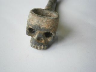 Unique tobacco pipe SKULL Mouthpiece WW1 wwI or WWII ww2 Trench Art Rare 4