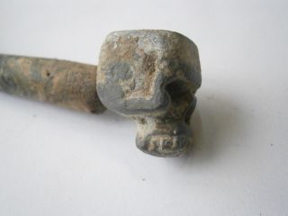 Unique tobacco pipe SKULL Mouthpiece WW1 wwI or WWII ww2 Trench Art Rare 7