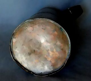 Antique Arts Crafts Mission Hector Aguilar brass copper tankard mug hammered 8