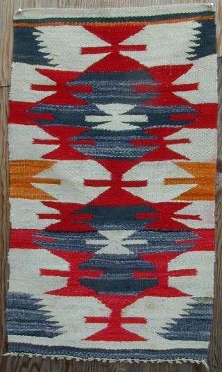 Old Handmade Navajo Rug Classic Design 1930 