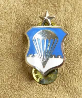 Us Air Force Parachutist Parachute Badge N.  S.  Meyer Ny Military Pin T70z