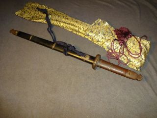 K06 Japanese Sword O - Mi Yari Spear In Wakizashi Mountings,  Full Polish