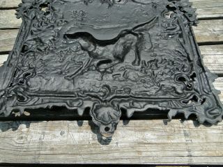 Large Vintage Cast Iron Dog Plaque wall Hanging Relief Hound Hunting Lodge Decor 11
