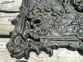 Large Vintage Cast Iron Dog Plaque wall Hanging Relief Hound Hunting Lodge Decor 7