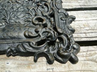 Large Vintage Cast Iron Dog Plaque wall Hanging Relief Hound Hunting Lodge Decor 8