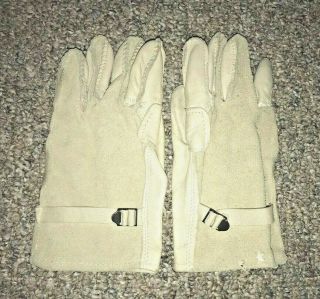 Authentic Army Heavy Duty Cattle - Hide Rappel Gloves (white)