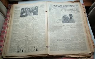Large WWII Stars And Stripes Scrap Book London England Dated 1942,  and 1943 10