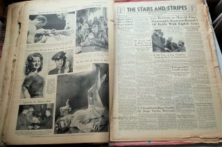 Large WWII Stars And Stripes Scrap Book London England Dated 1942,  and 1943 12