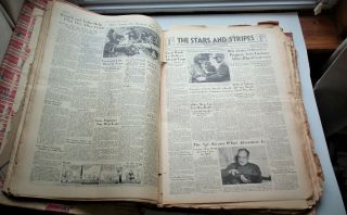 Large WWII Stars And Stripes Scrap Book London England Dated 1942,  and 1943 4