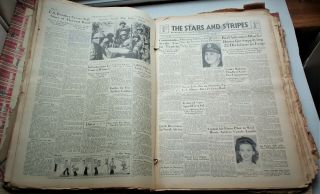 Large WWII Stars And Stripes Scrap Book London England Dated 1942,  and 1943 6