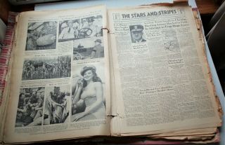 Large WWII Stars And Stripes Scrap Book London England Dated 1942,  and 1943 9