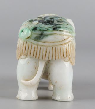 Chinese Exquisite Hand - carved Elephant Carving jadeite jade statue 4