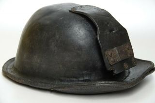 Early Leather Mining Helmet - Extremely Rare Childrens Mining Helmet