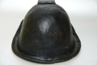 EARLY LEATHER MINING HELMET - EXTREMELY RARE CHILDRENS MINING HELMET 4