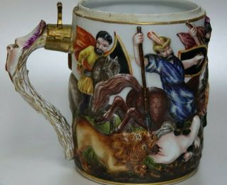 Finest Quality Early Stein With Stunning Raised Design Museum Quality Very Rare