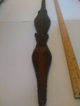 Ceremonial Crocodile Paddle Spear.  Thought to be Nigerian. 3