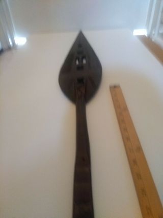 Ceremonial Crocodile Paddle Spear.  Thought to be Nigerian. 6