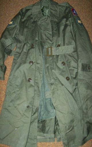 Army Top Coat With Liner,  Small - Short,  1953 Dated,  U.  S.  Issue