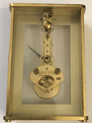 Hamilton Skeleton Clock 7 Jewels 8 Day Runs Well West Germany 3