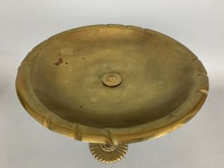 1920s Art Deco Gold Figure Brass Footed Bowl Compote Vintage Hagenauer Style 5