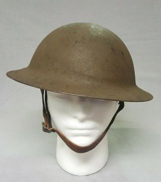 Ww1 Us Doughboy Helmet M1917 Dated 1918 With Liner And Chinstrap