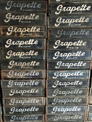 1 Very Rare Vintage 1940’s Grapette Wood Soda Pop Crate 30 Dividers 11